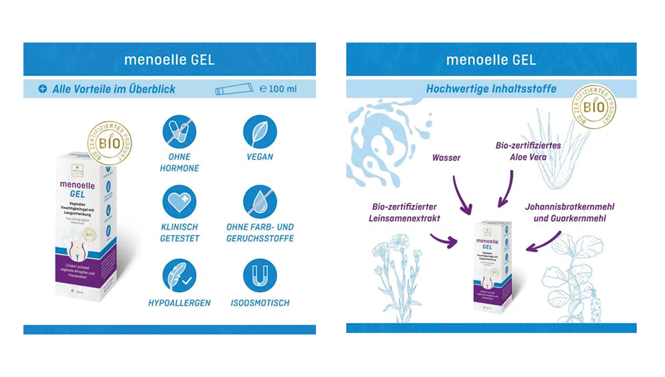 Menoelle Feuchtigkeitsgel